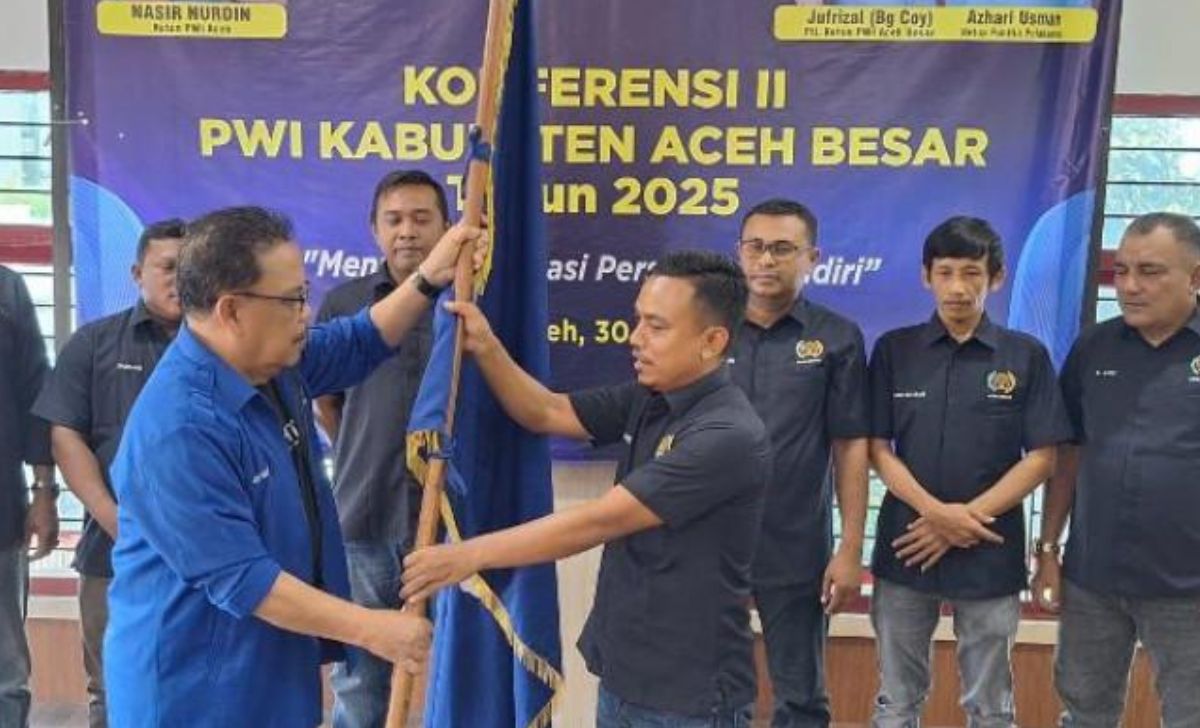 Jufrizal Kembali Pimpin PWI Aceh Besar Periode 2025–2028 Secara Aklamasi